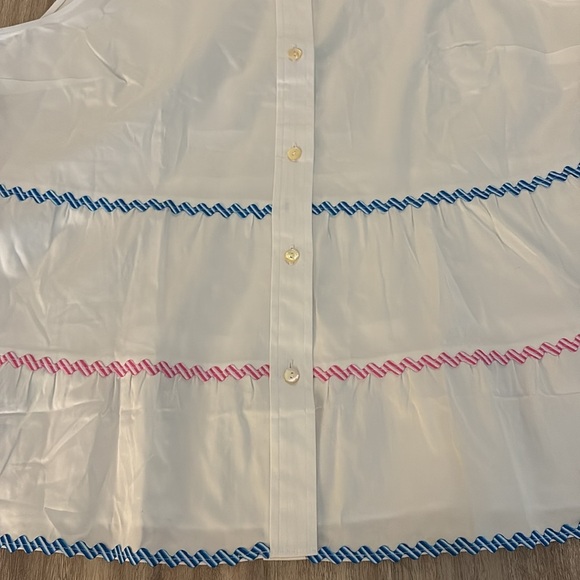 New Breah Sleeveless Button Down Shirt Size 16 Top White - Picture 10 of 10